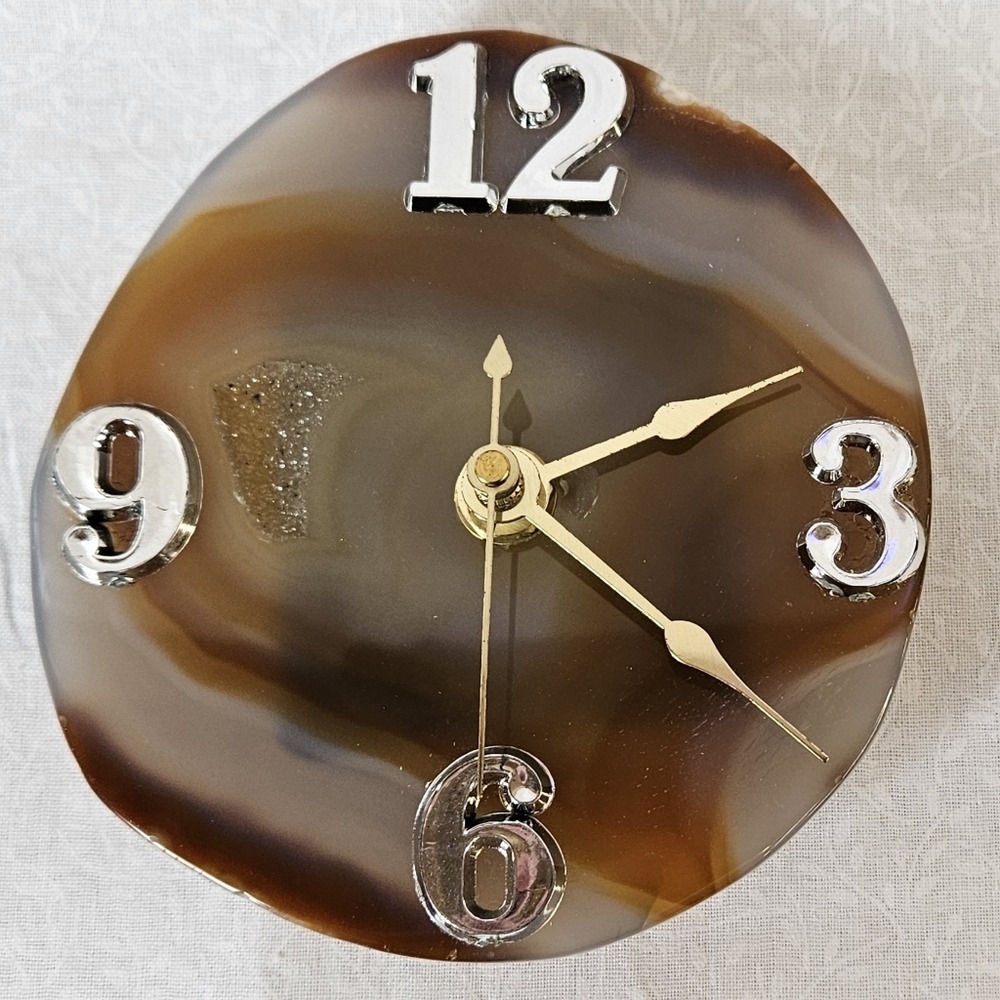 Agate Crystal  Wall Clock